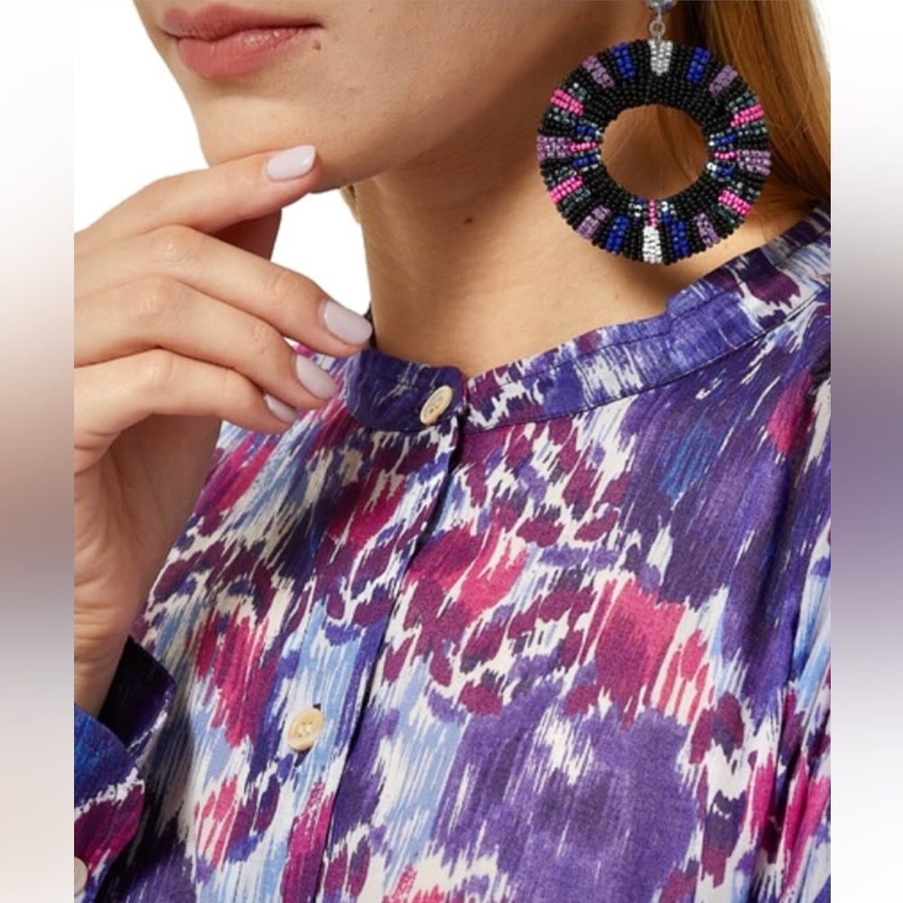 🌺🎉HP🎉🌺 NWT Isabel Marant Beaded Hoop Chandeliers - Picture 10 of 16